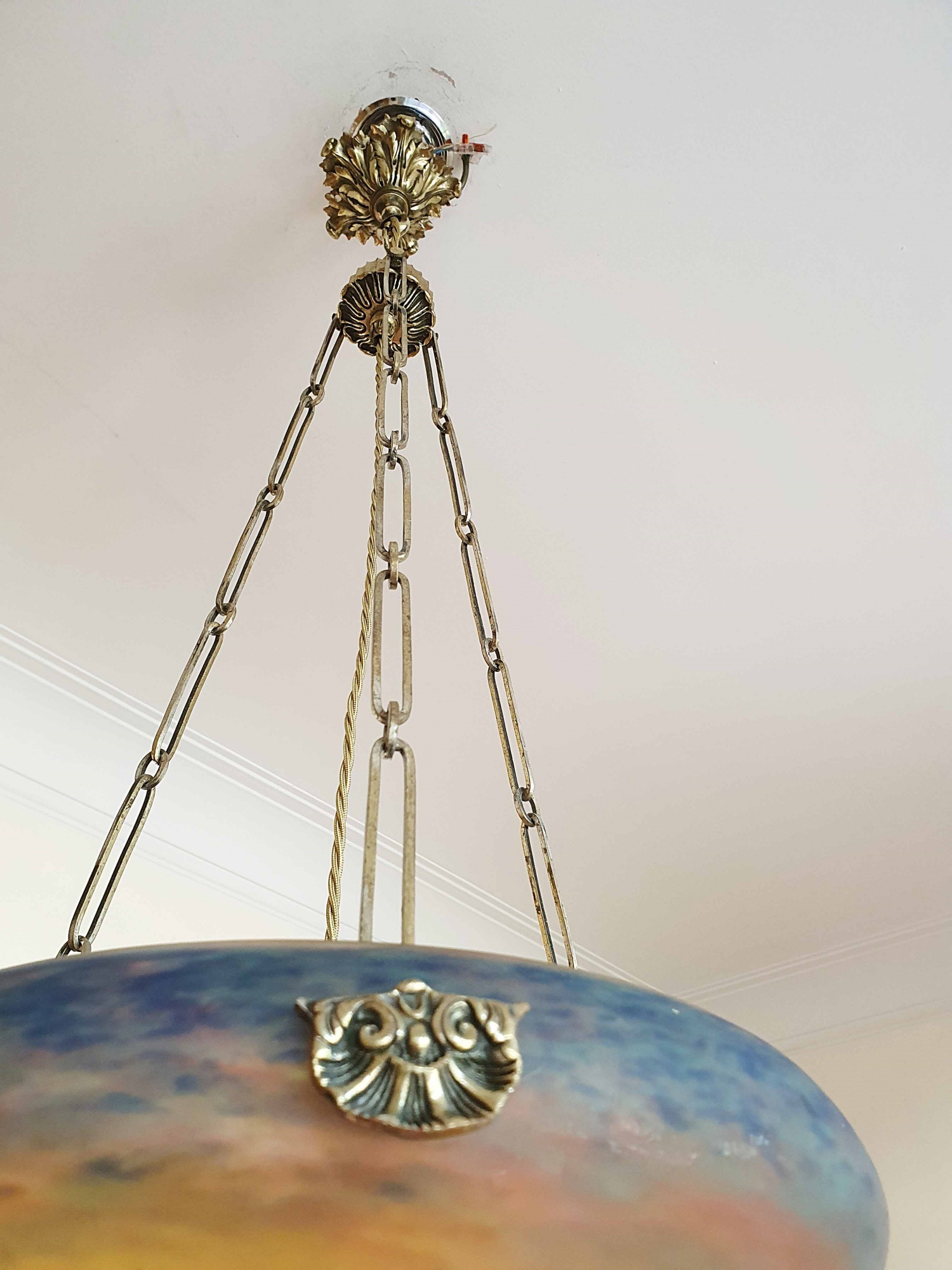 Muller Fréres, Luneville | Pate-de-verre Plafonnier | France c.1930 | SOLD - Image 8