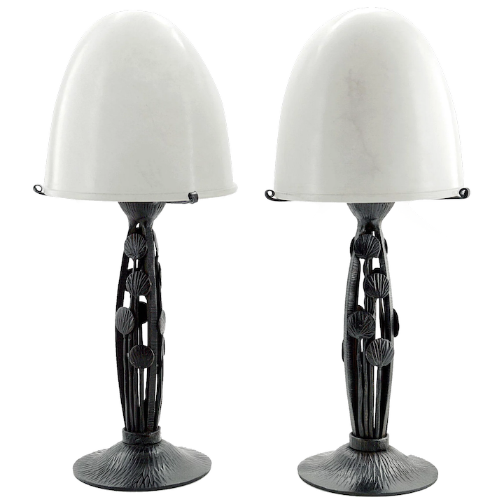 Marcel Vasseur & Muller Frères | Wrought Iron Ceiling Light | France c.1930 | SOLD - Image 4