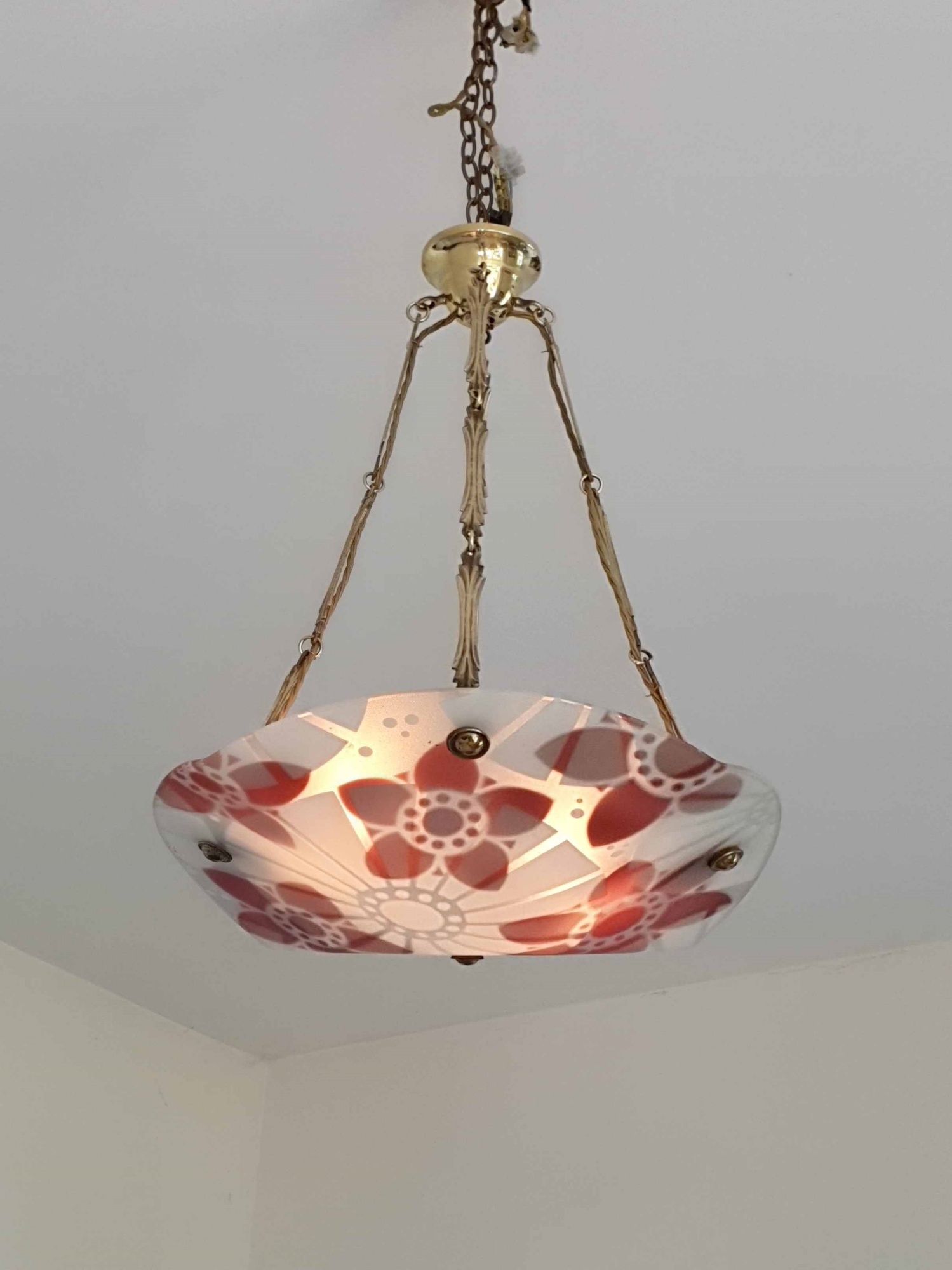 Loys Lucha, Paris | Enamelled Art Deco Plafonnier | France c.1920 | SOLD - Image 2