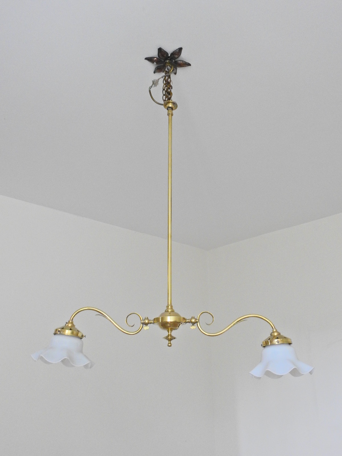 Faraday & Son, London | Two-Branch Edwardian Gasolier | England c.1900 | SOLD - Image 2