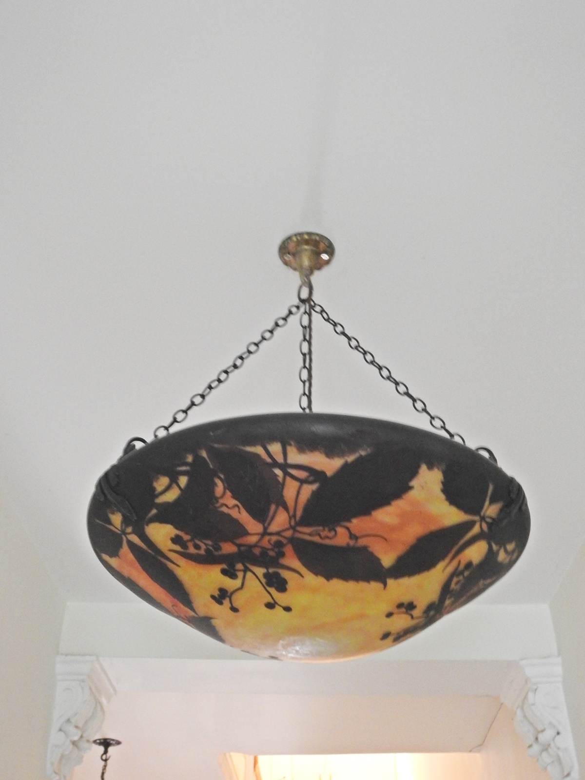 Daum Frères, Nancy | Cameo Glass Plafonnier | France c.1910 | SOLD - Image 2