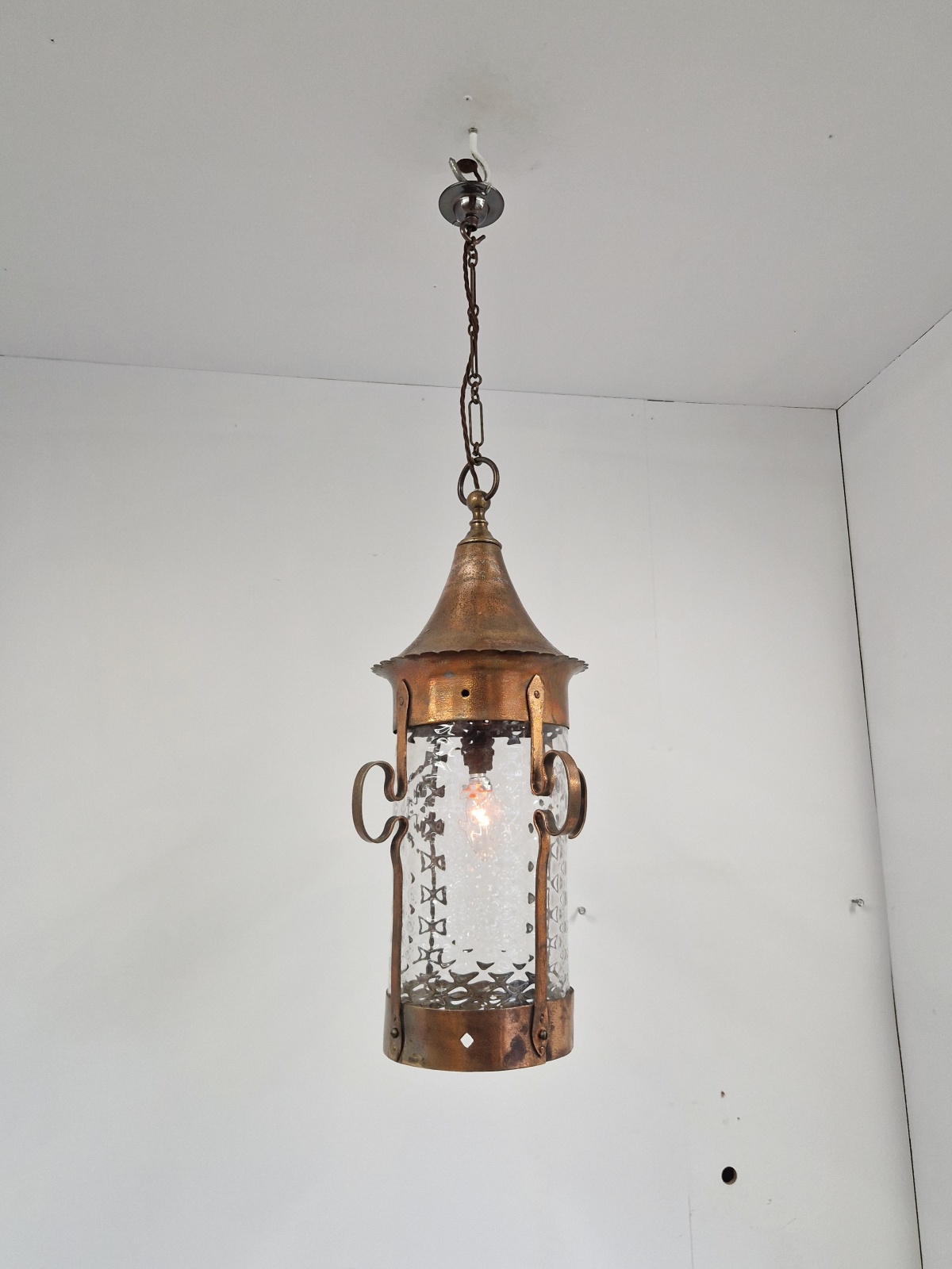 Unsigned | Large Oxidised-Copper Arts & Crafts Lantern | England c.1900 | SOLD - Image 2