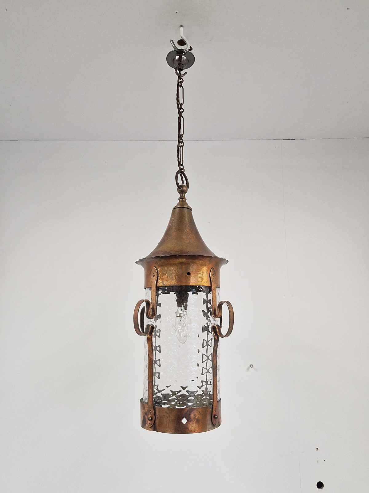 Unsigned | Large Oxidised-Copper Arts & Crafts Lantern | England c.1900 | SOLD - Image 3