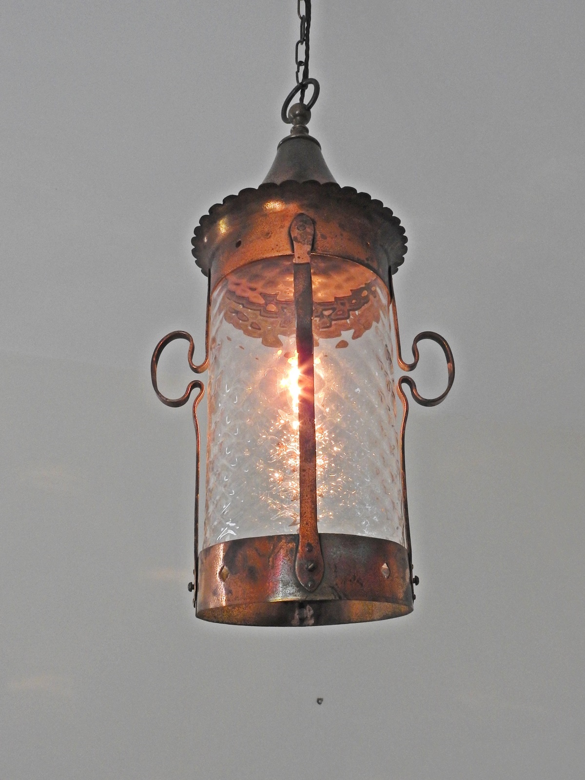 Unsigned | Large Oxidised-Copper Arts & Crafts Lantern | England c.1900 | SOLD - Image 6