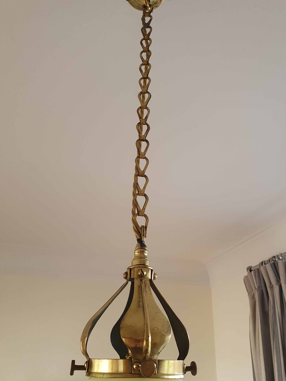 Stourbridge, Birmingham | Vaseline Glass Arts & Crafts Pendant | C.1900 | SOLD - Image 9