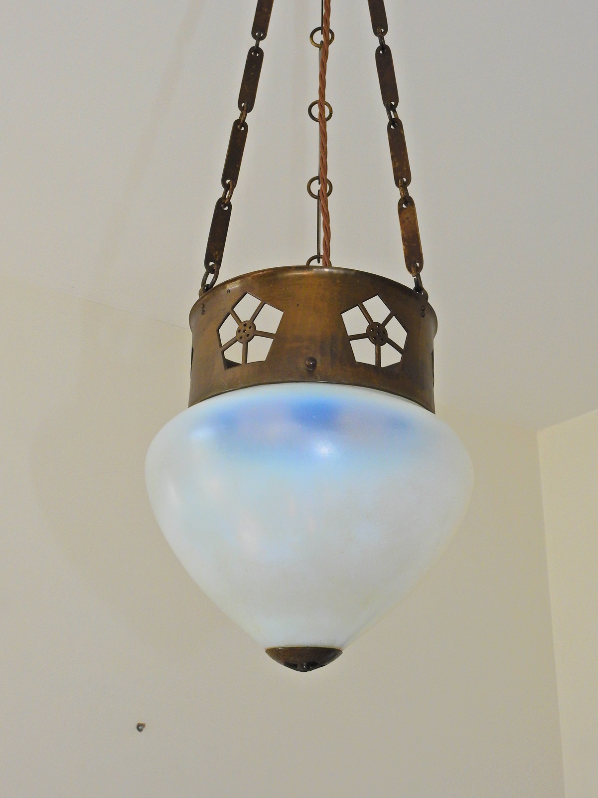 Unsigned | 2 Arts & Crafts Opalescent Glass Lanterns | Austrian c.1905 | SOLD - Image 4