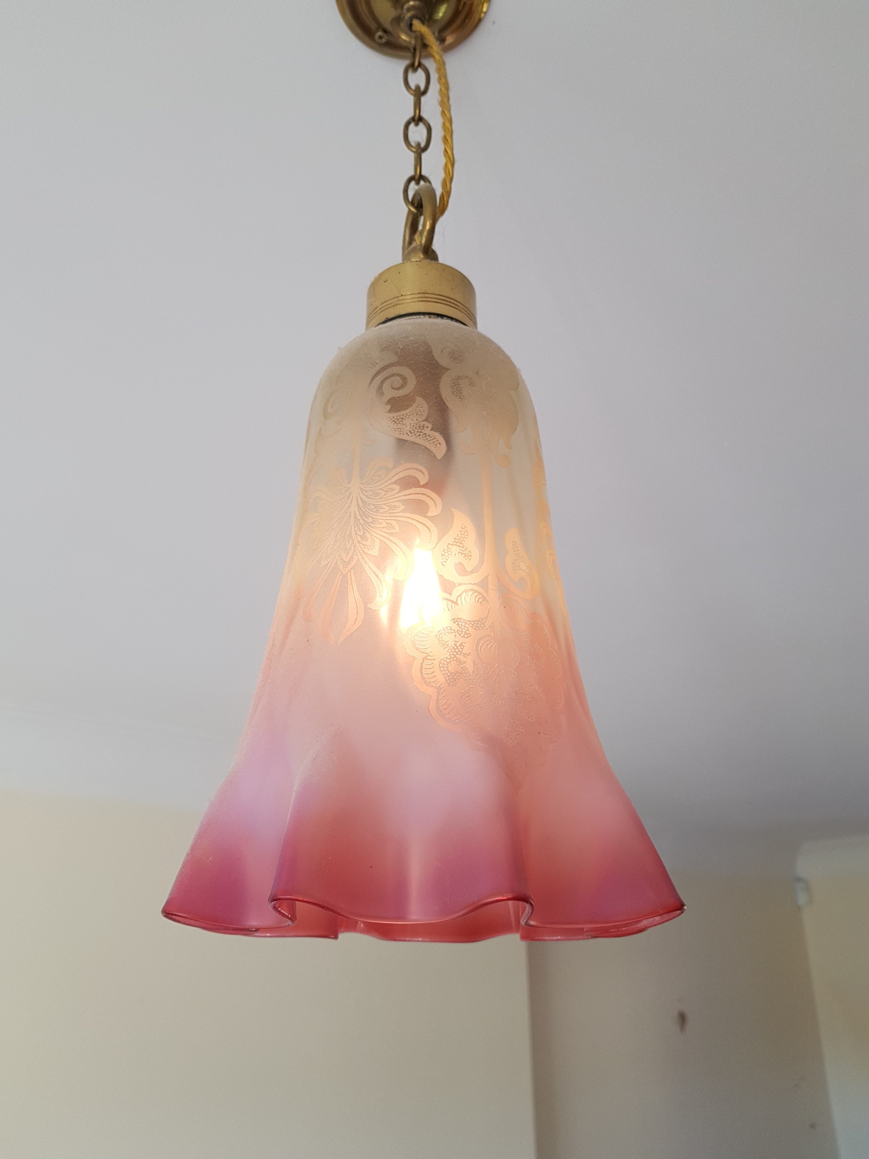 Attributed Thomas Webb & Sons | 2 Pink Vaseline-Glass Lanterns | England c.1890 | SOLD - Image 3