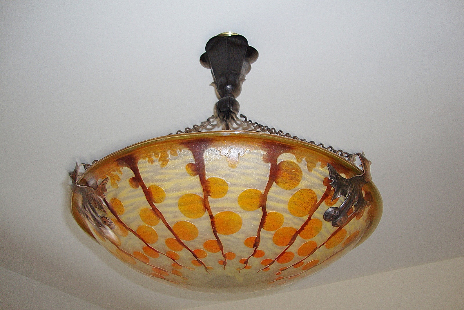 Le Verre Français (Verreries Schneider) | Cameo-Glass Plafonnier | France 1922-25 | SOLD - Image 2