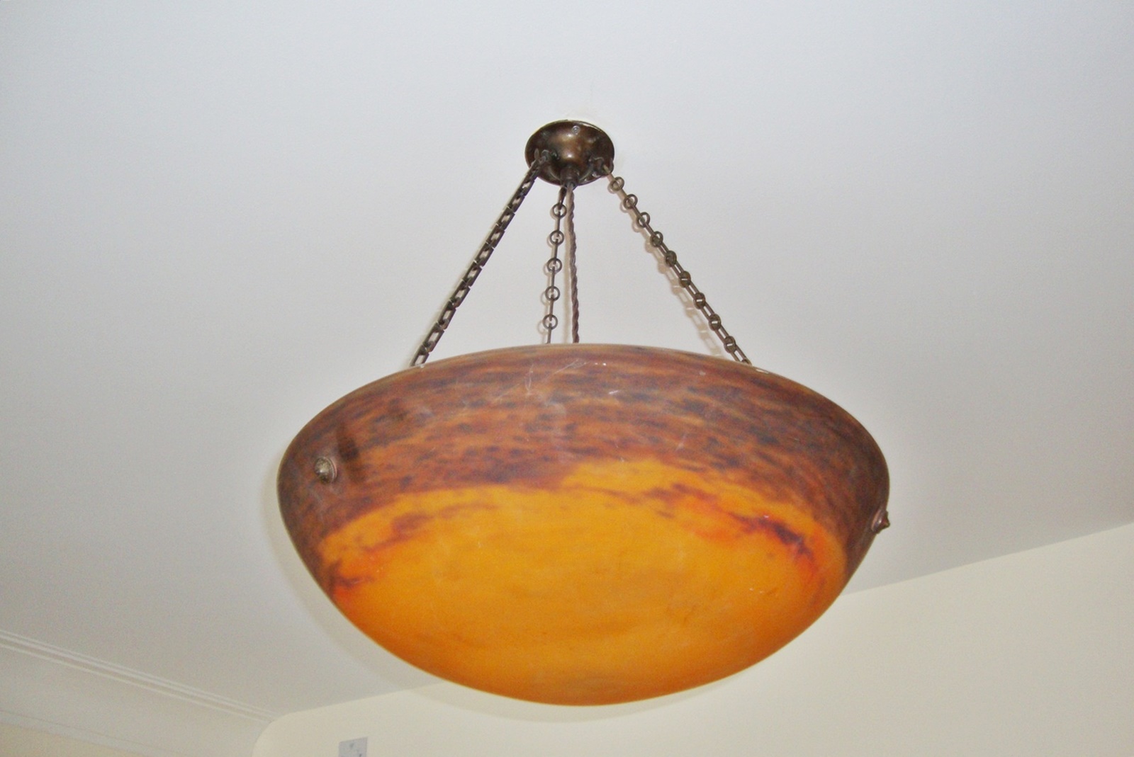 Muller Frères, Luneville | 2 Large Pate-de-verre Plafonniers | SOLD - Image 3