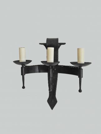 Unsigned | 2 Wrought-Iron Candle Sconces | France Early c.20th