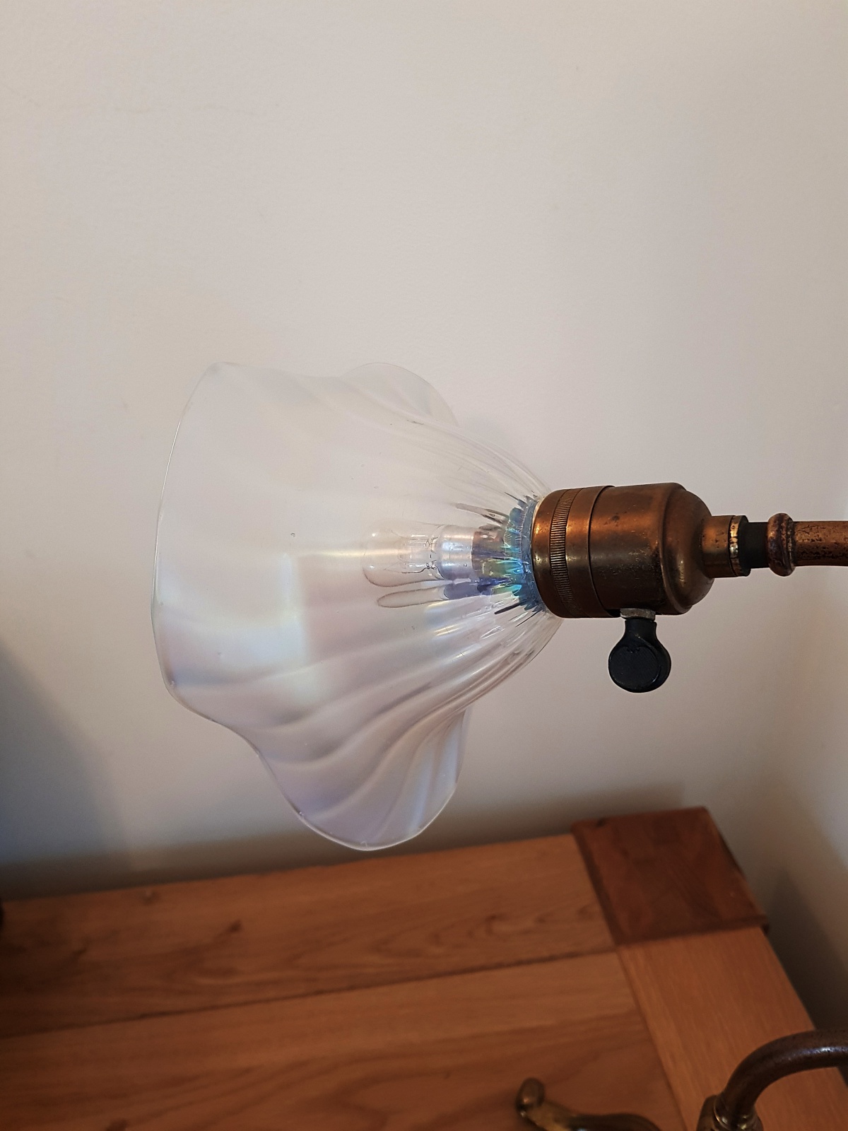 Unsigned | Brass Arts & Crafts Desk Lamp | England c1905 - Image 6