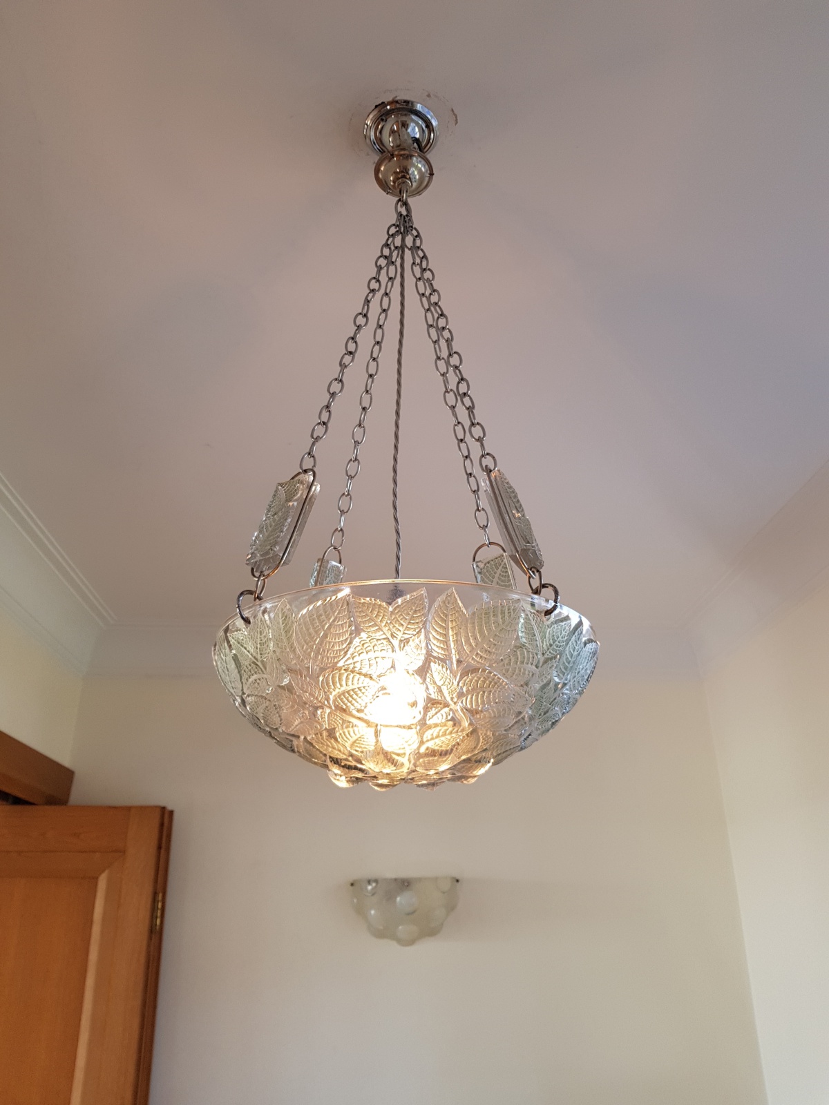 René Lalique | 2 "Charmes" Frosted Glass Plafonniers | France c.1920 | SOLD - Image 8