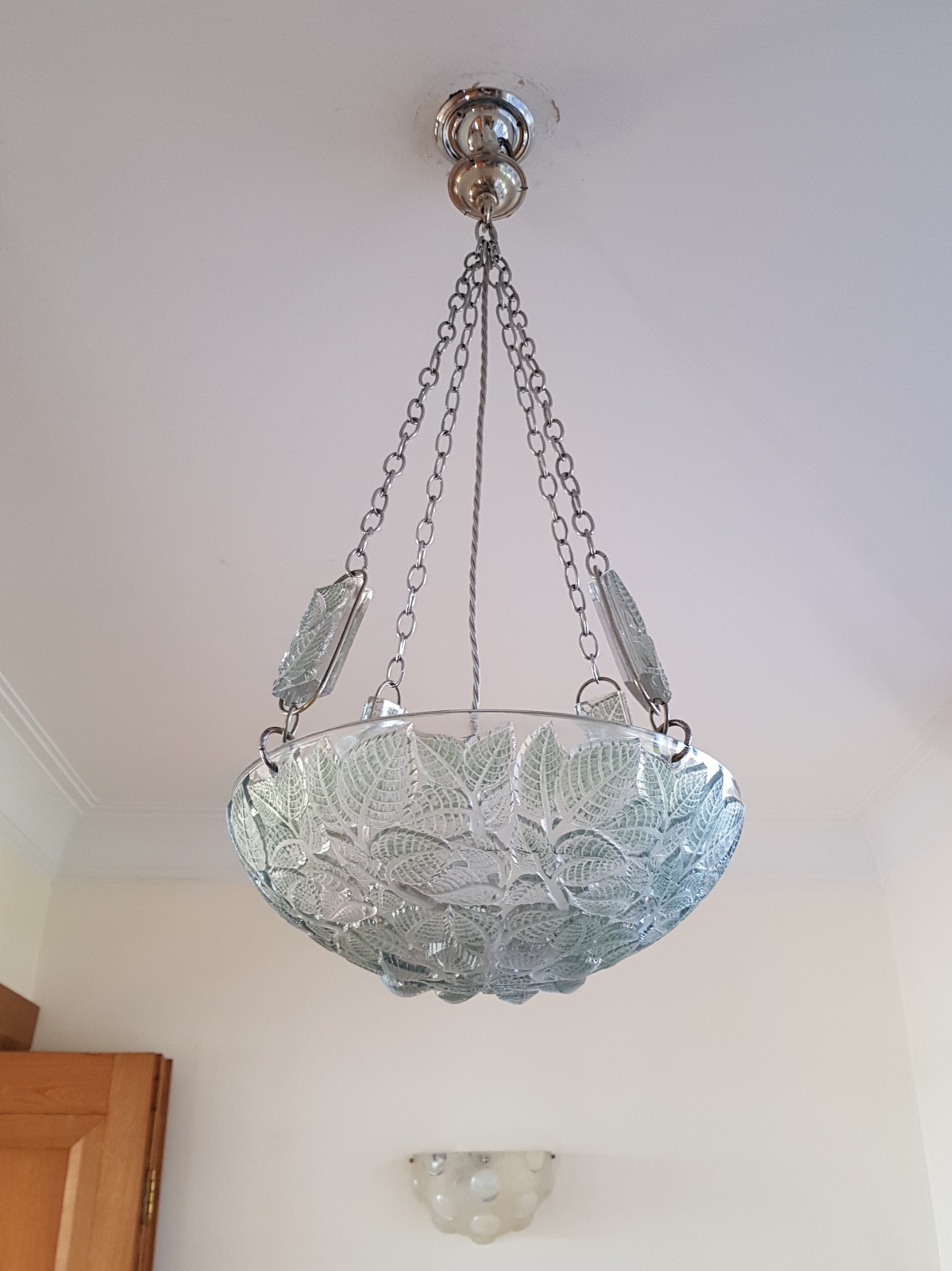 René Lalique | 2 "Charmes" Frosted Glass Plafonniers | France c.1920 | SOLD - Image 10