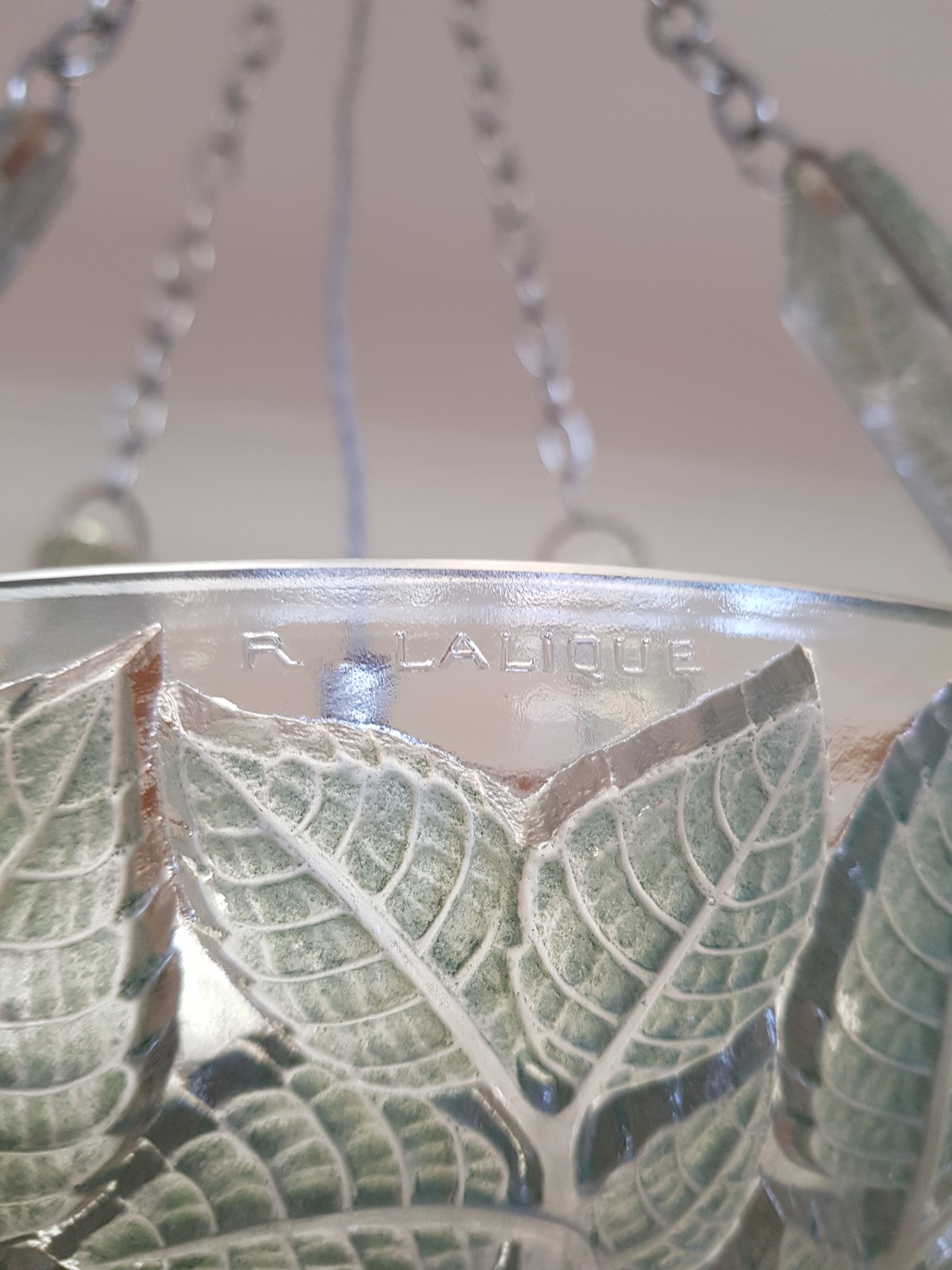 René Lalique | 2 "Charmes" Frosted Glass Plafonniers | France c.1920 | SOLD - Image 12