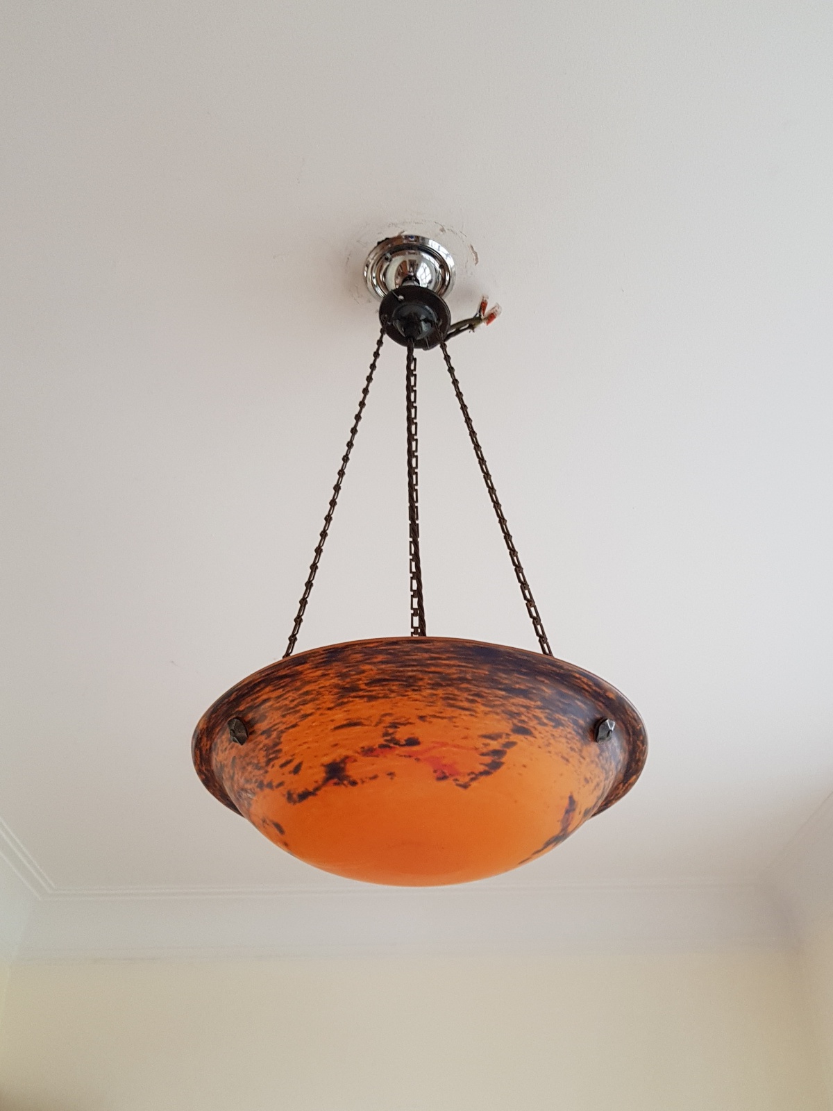 André Delatte, Nancy | Pate-de-verre Plafonnier | France c.1925 | SOLD - Image 4