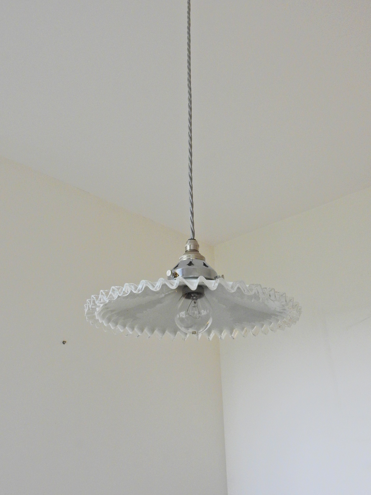 Unsigned | 3 Opaline-glass "Coolie" Lampshades | SOLD - Image 4