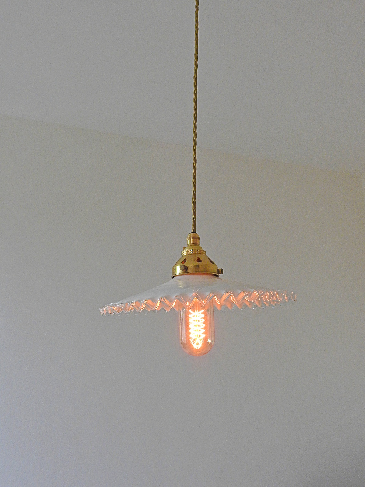 Unsigned | 3 Opaline-glass "Coolie" Lampshades | SOLD - Image 6