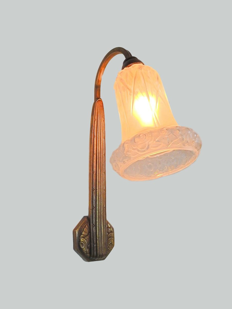 Charles Ranc, Paris | 2 Single-Arm + 2 Twin-Arm Art Deco Wall Lights | SOLD - Image 2