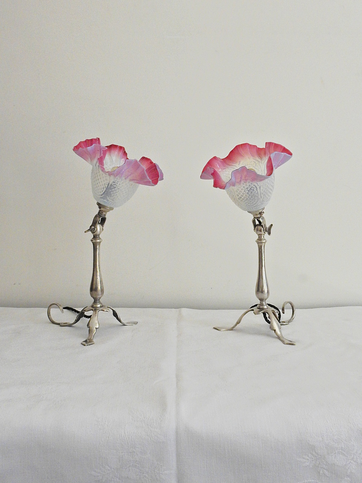 Unsigned | 2 Arts & Crafts Multi-utility Lamps | England c.1900 | SOLD - Image 2