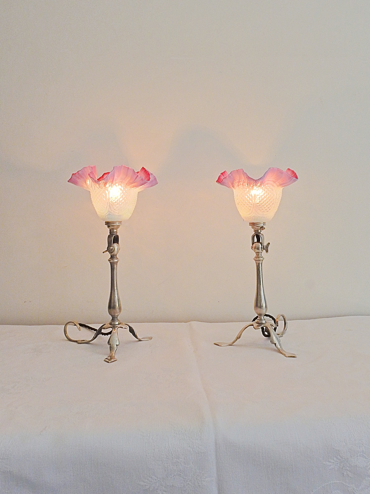Unsigned | 2 Arts & Crafts Multi-utility Lamps | England c.1900 | SOLD - Image 3