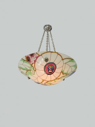 Maxonade Verrier D'Art, Paris | Polychrome-enamelled Plafonnier | France C.1935