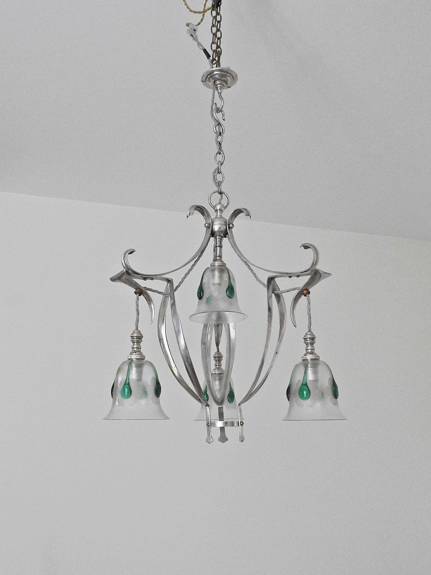 Unsigned | Arts & Crafts Silver-Plated Ceiling Light | England c.1900 | SOLD - Image 2