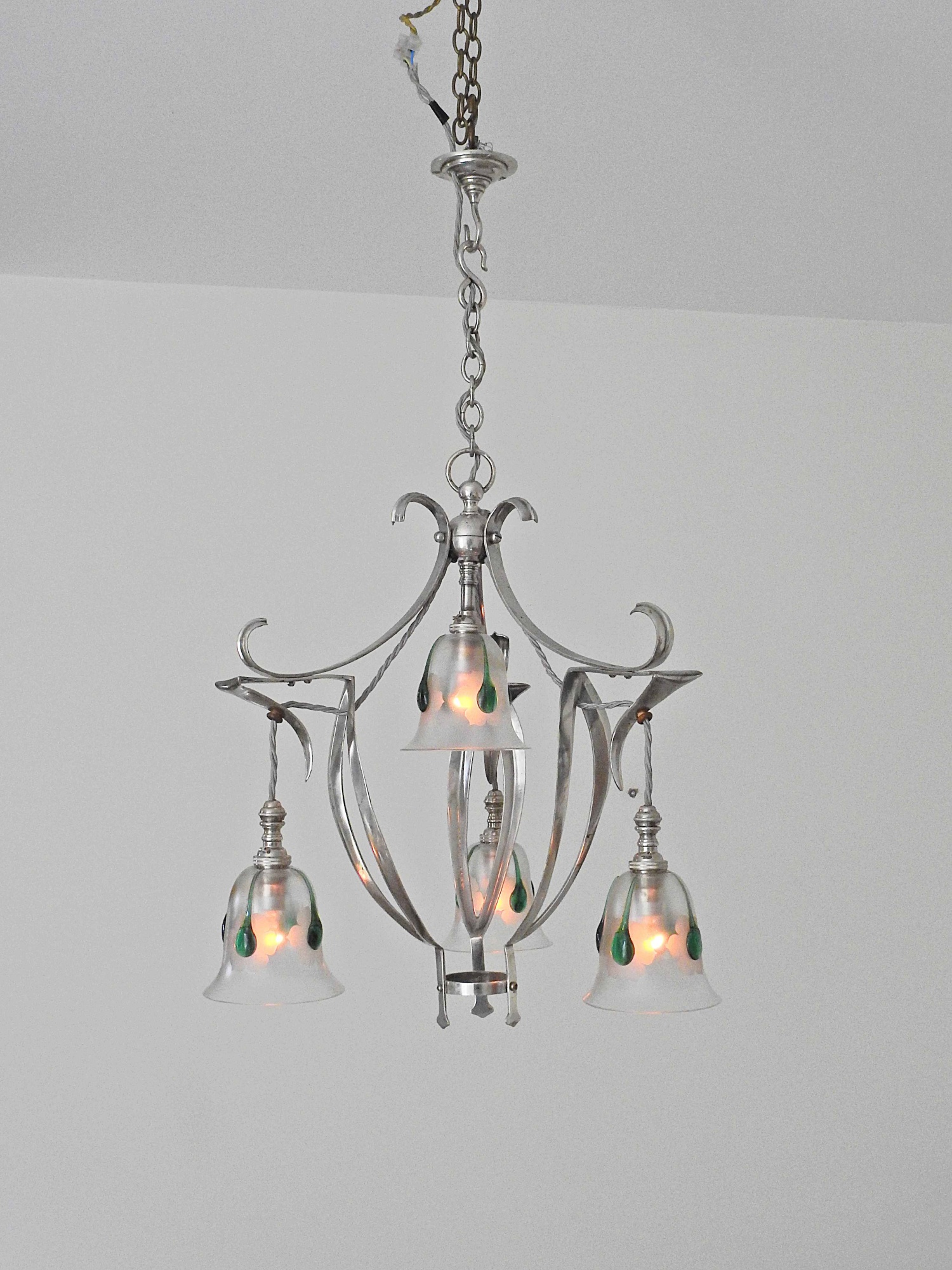 Unsigned | Arts & Crafts Silver-Plated Ceiling Light | England c.1900 | SOLD - Image 3