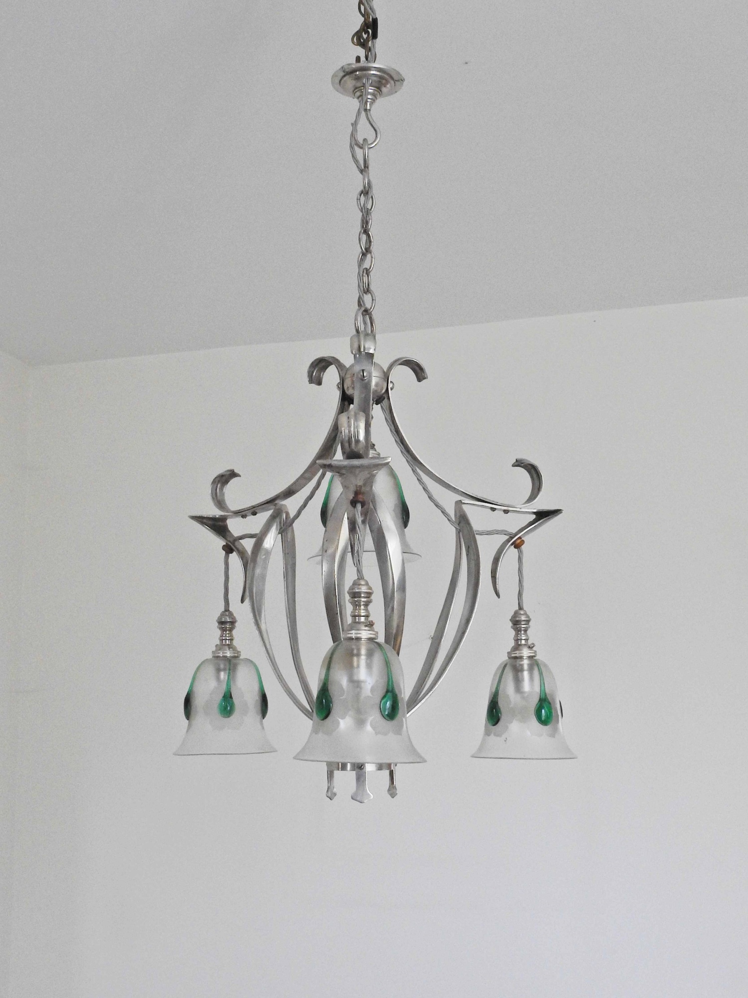 Unsigned | Arts & Crafts Silver-Plated Ceiling Light | England c.1900 | SOLD - Image 4