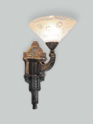 Ezan (Jean Gauthier) | 2 Large Art Deco Wall Lights | France c.1930