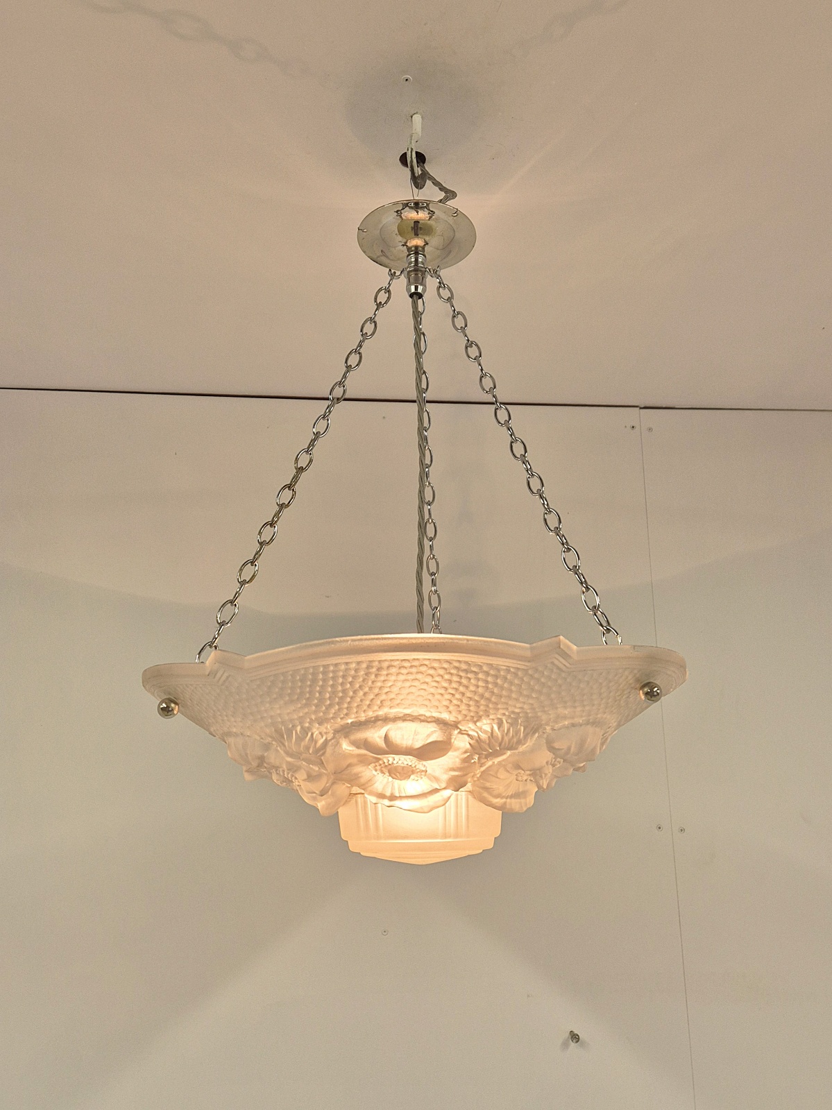 C.S.R France | Large Art Deco Plafonnier | France c.1930 - Image 2