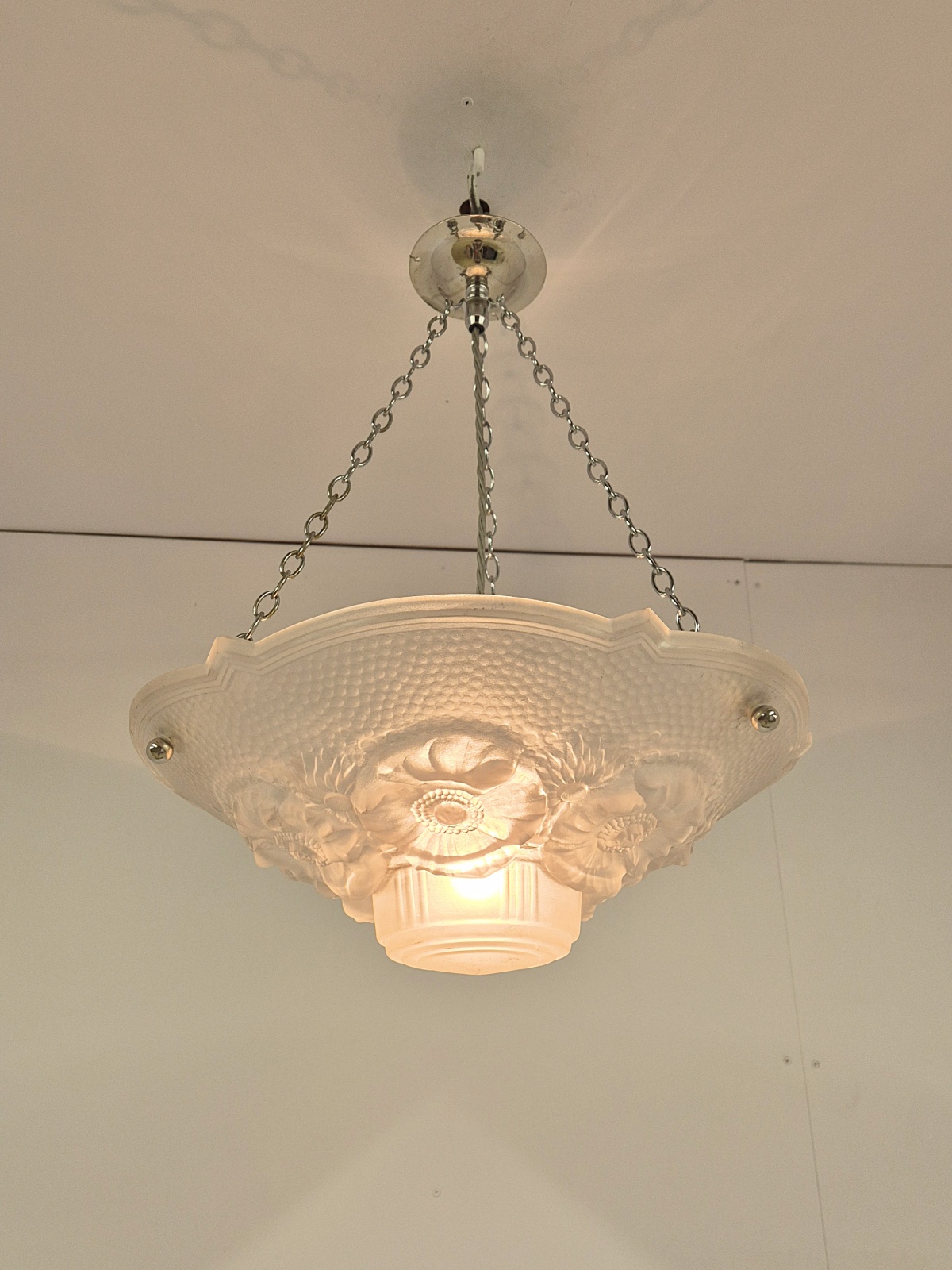 C.S.R France | Large Art Deco Plafonnier | France c.1930 - Image 3