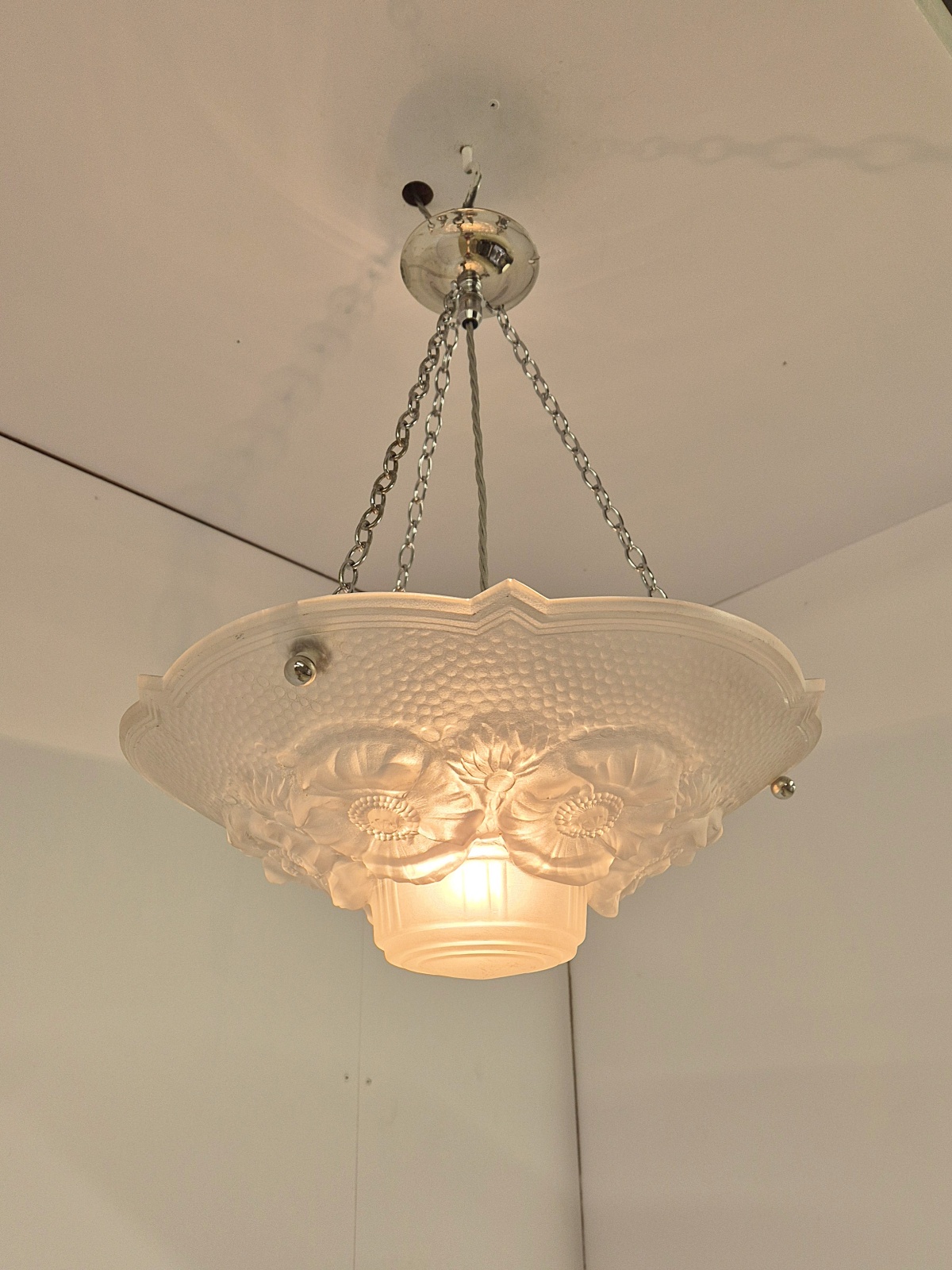 C.S.R France | Large Art Deco Plafonnier | France c.1930 - Image 5