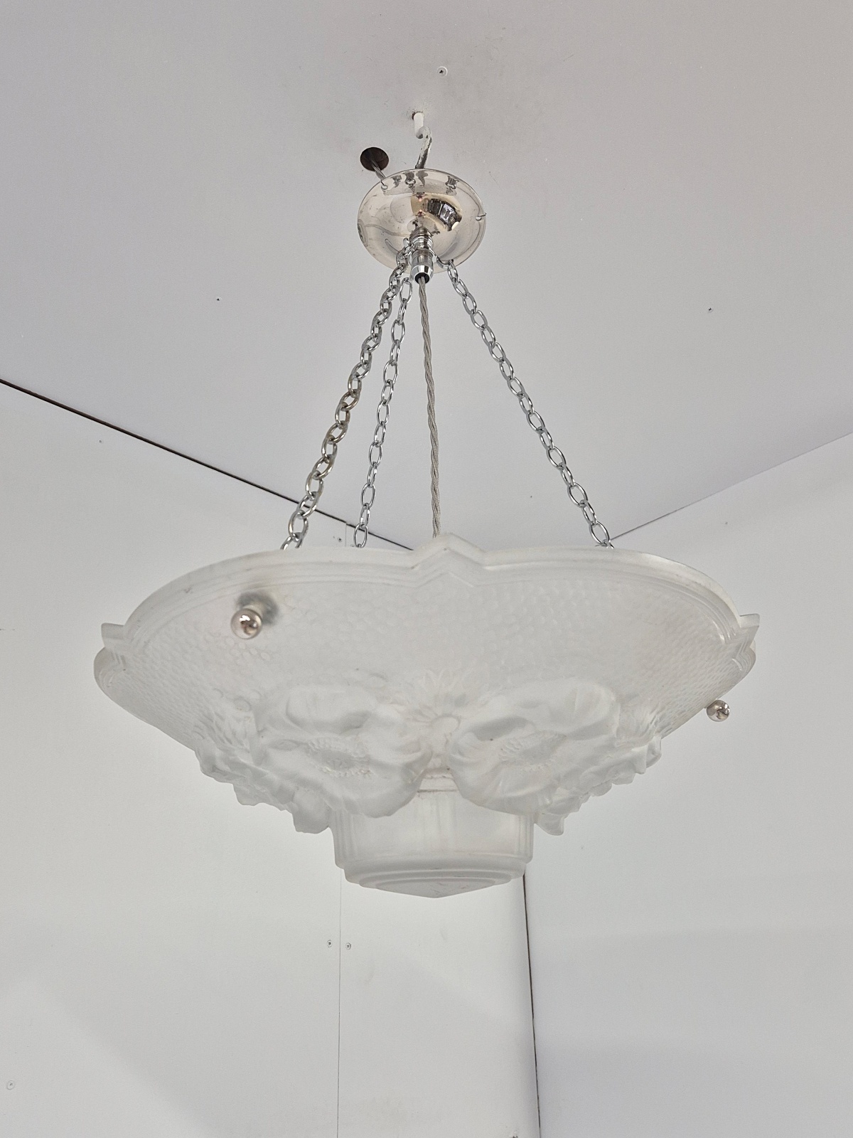 C.S.R France | Large Art Deco Plafonnier | France c.1930 - Image 6