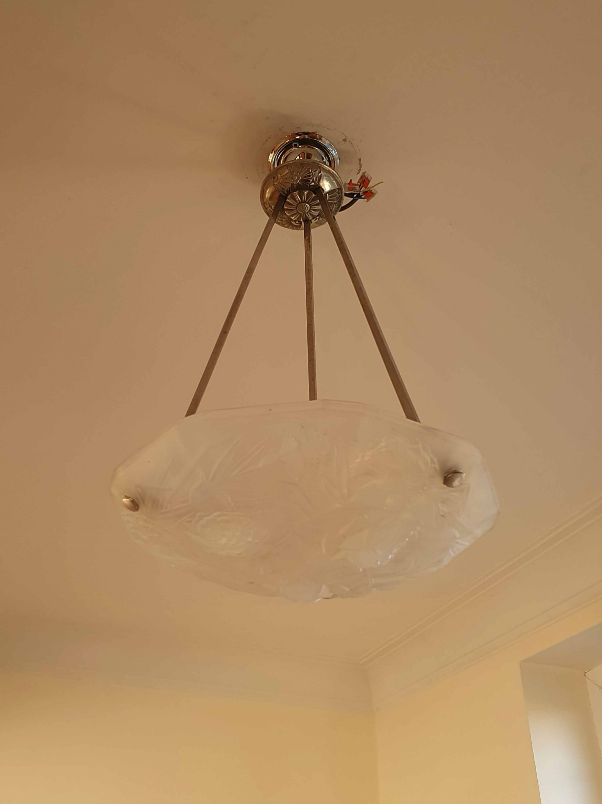 Roba, Paris | Opalescent Glass Art Deco Plafonnier | France c.1920 | SOLD - Image 2