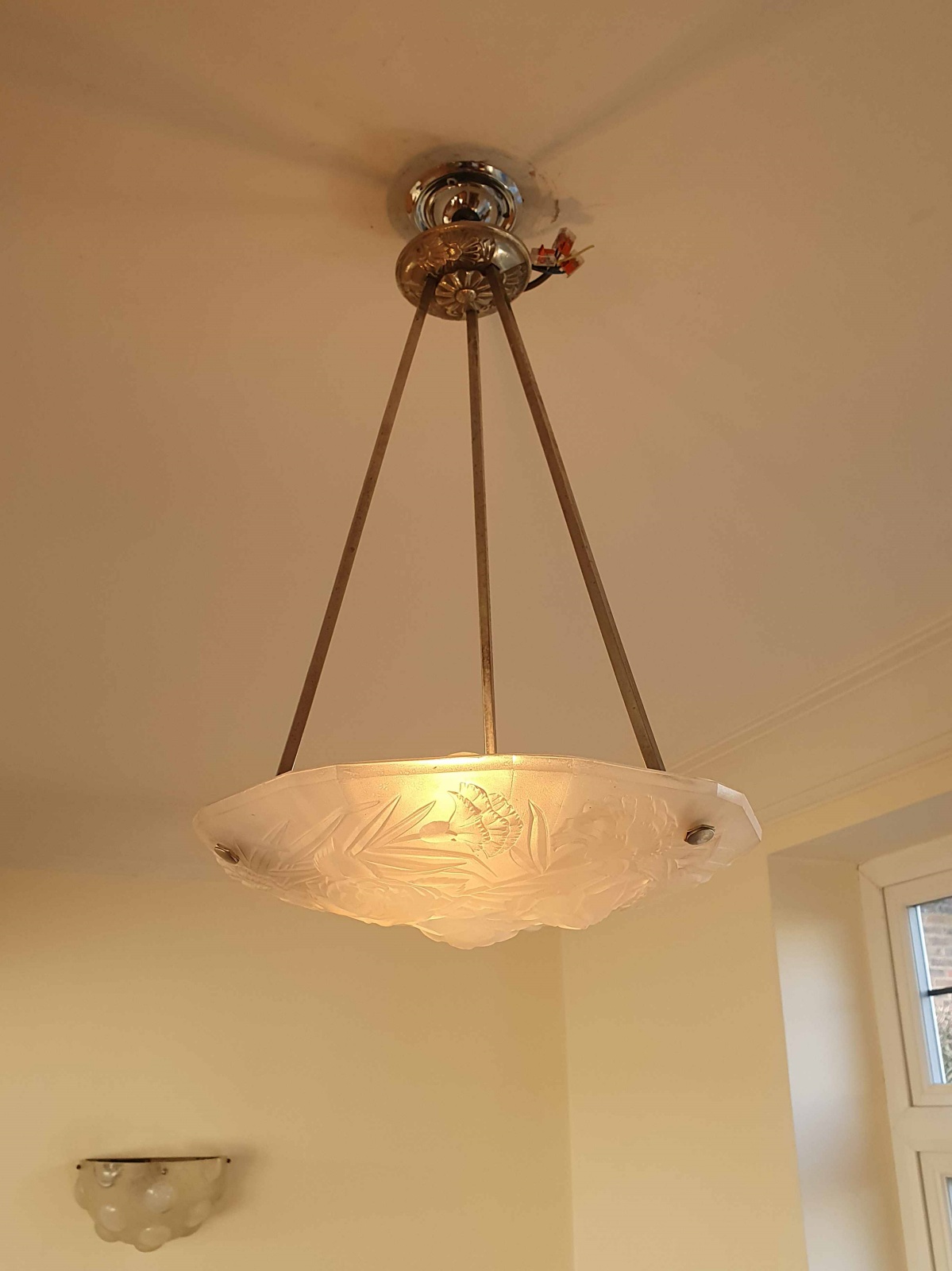 Roba, Paris | Opalescent Glass Art Deco Plafonnier | France c.1920 | SOLD - Image 3