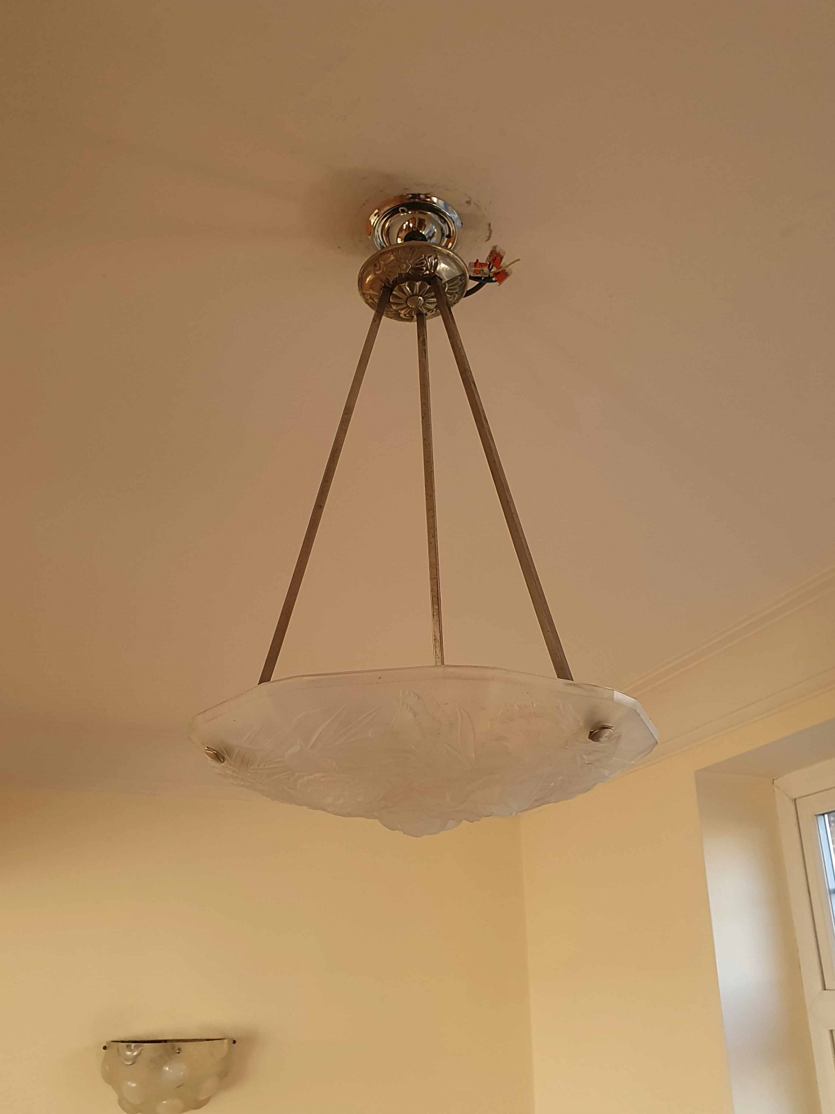 Roba, Paris | Opalescent Glass Art Deco Plafonnier | France c.1920 | SOLD - Image 4