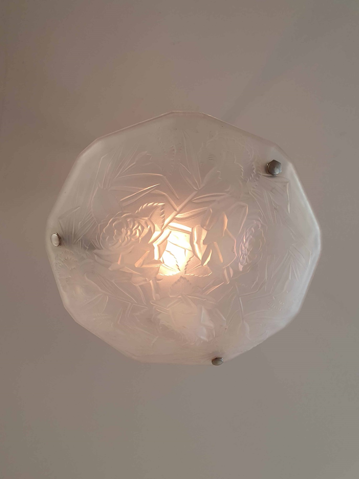 Roba, Paris | Opalescent Glass Art Deco Plafonnier | France c.1920 | SOLD - Image 5