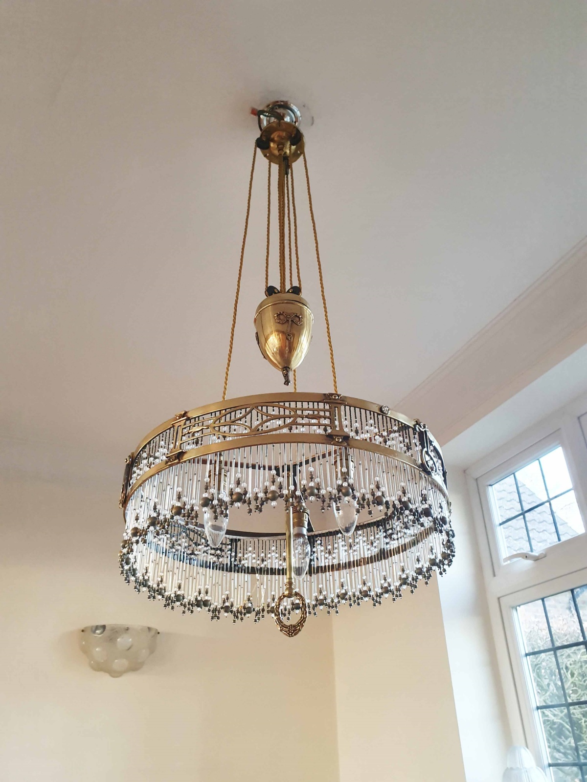 Unsigned | Edwardian Rise & Fall Chandelier | England c.1905 | SOLD - Image 4