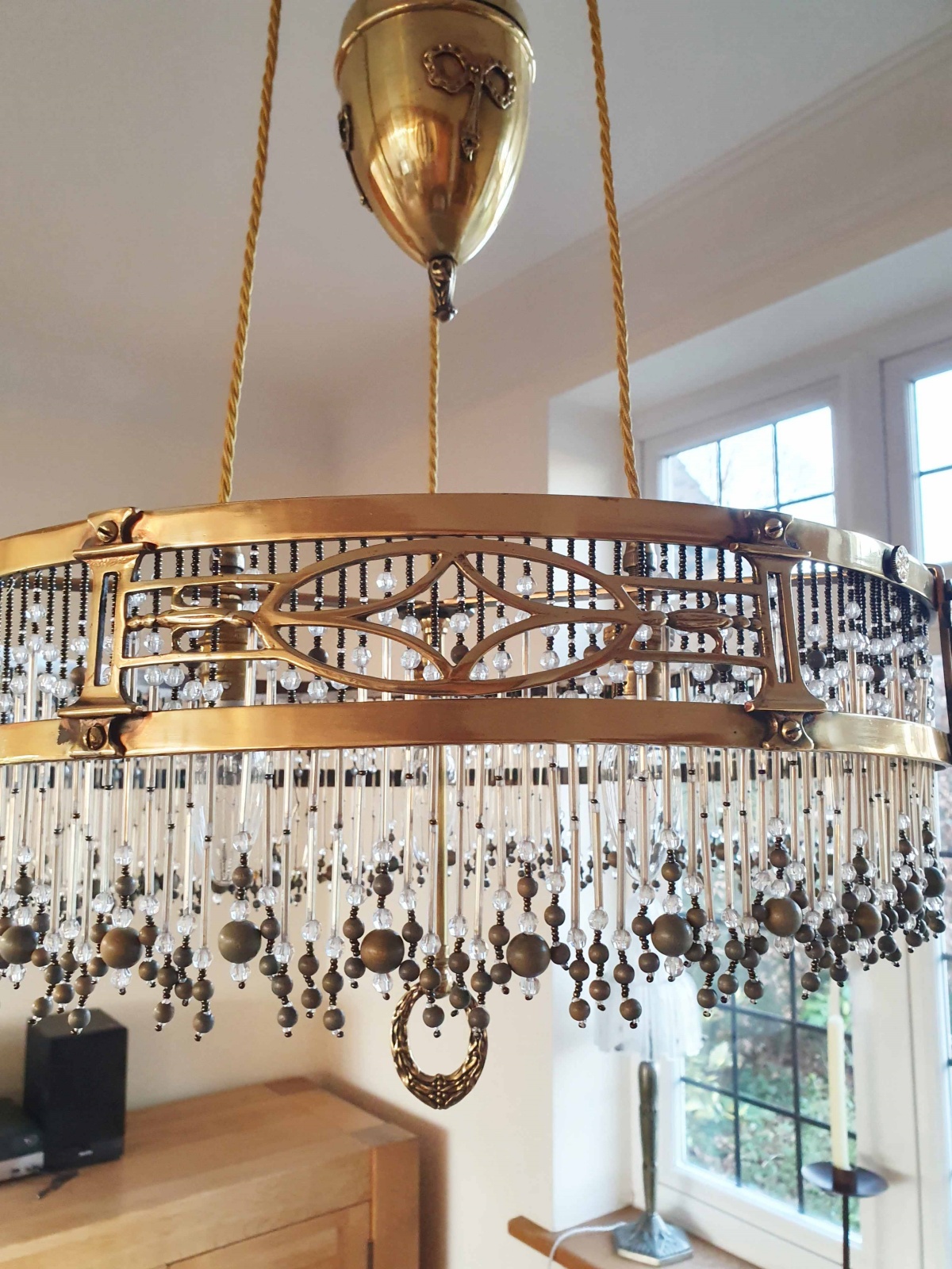 Unsigned | Edwardian Rise & Fall Chandelier | England c.1905 | SOLD - Image 5