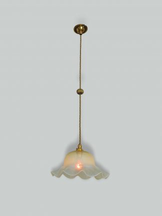 Possibly James Powell & Sons (Whitefriars) | Large Vaseline-glass "Jelly" Lampshade | England c.1900 | SOLD