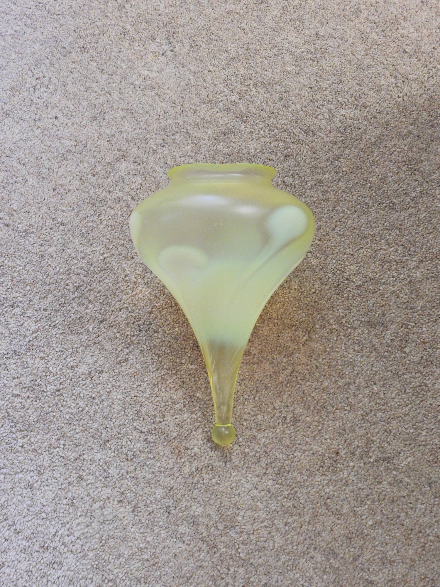 John Walsh Walsh | Vaseline-glass Pendant Lampshade | England c.1900 | SOLD - Image 5