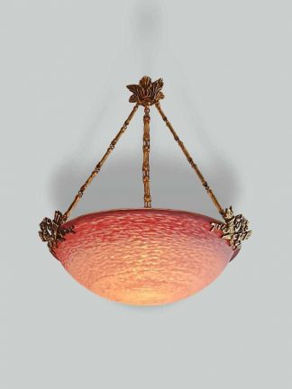 Verreries Charles Schneider |  Pate-de-verre Plafonnier | France c.1930