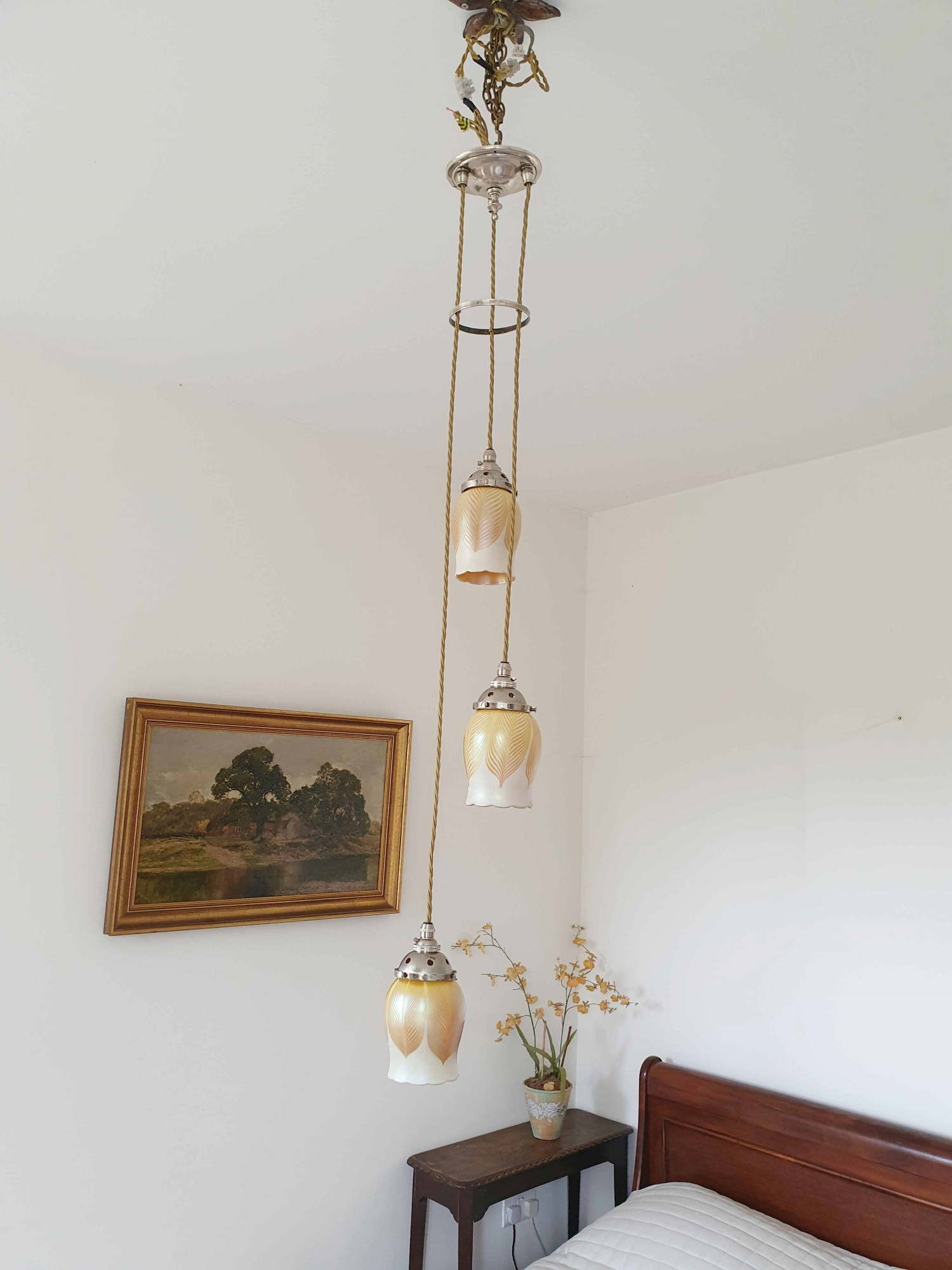 Steuben Glass Works | Arts & Crafts "Cluster" Pendant Light | U.S.A c.1910 | SOLD - Image 2