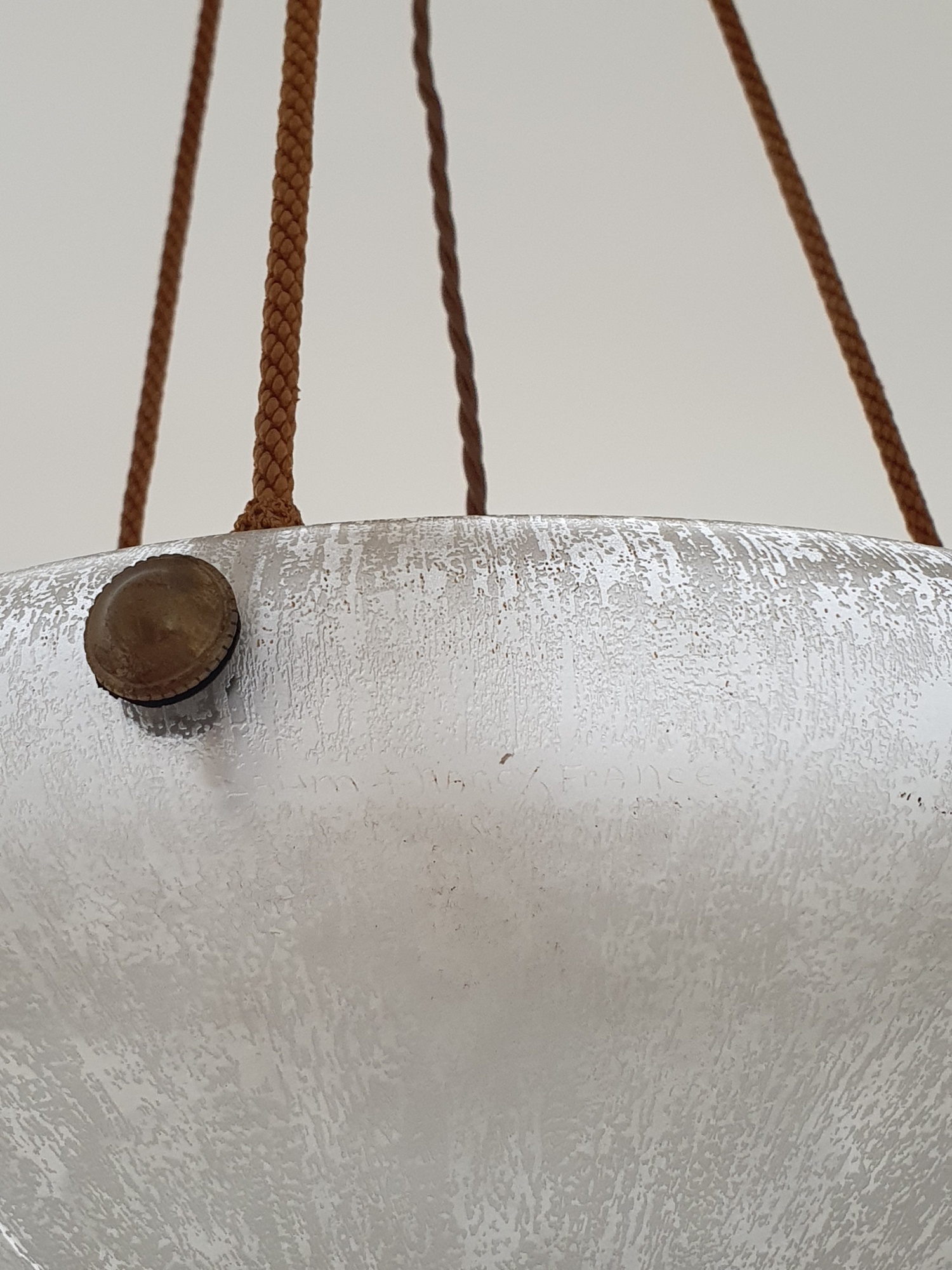 Daum Frères, Nancy | Acid-etched Art Deco Plafonnier | France c.1930 | SOLD - Image 6