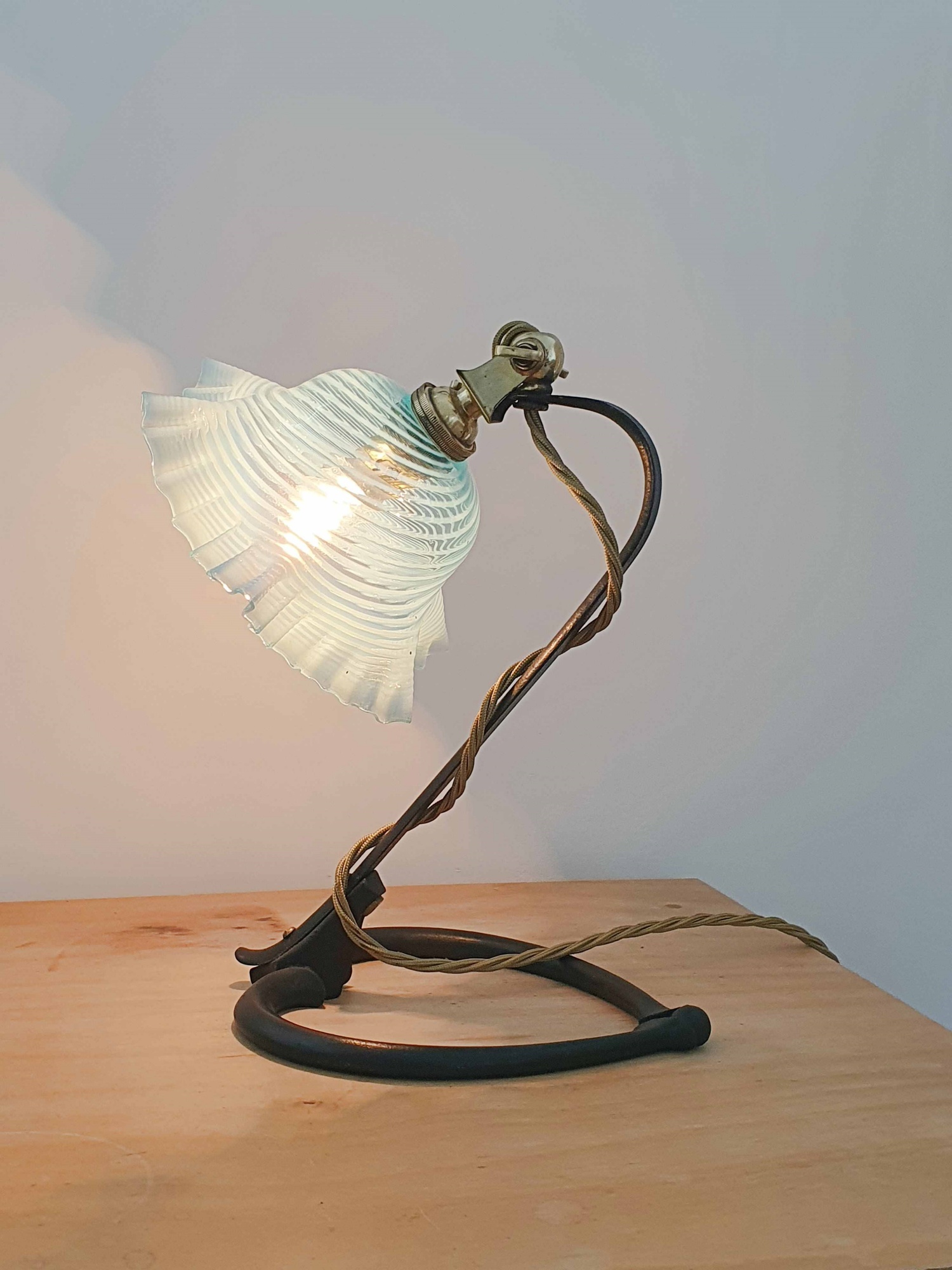 W.A.S Benson with James Powell & Sons Arts & Crafts Desk Lamp