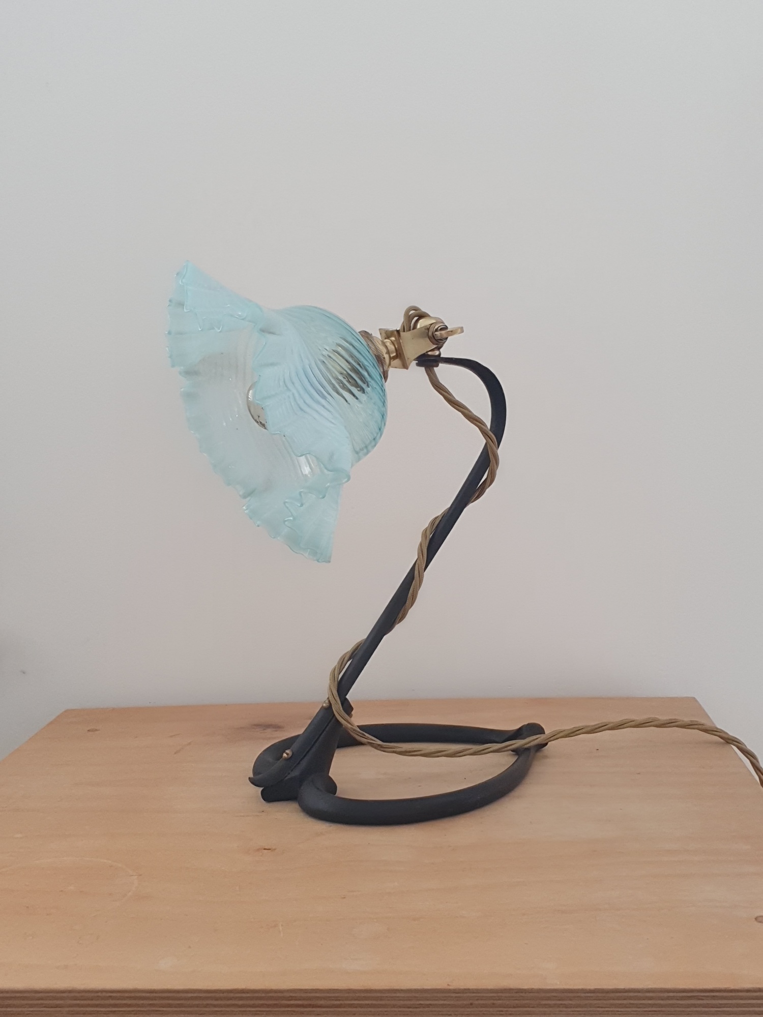 W.A.S Benson with James Powell & Sons | Arts & Crafts Desk Lamp | England c.1900 | SOLD - Image 7