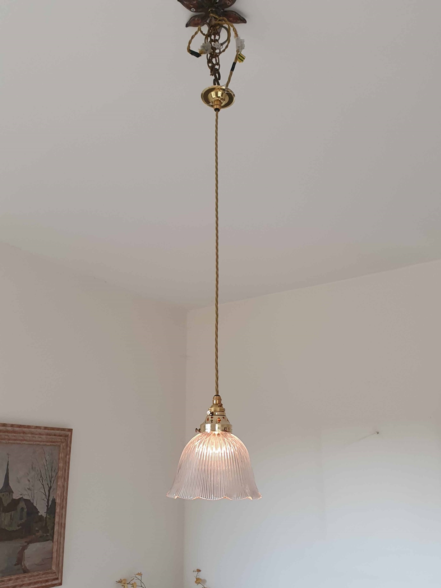 The Holophane Company | 4 Pendant "Stiletto" Prism Reflectors | England c.1900 | SOLD - Image 2