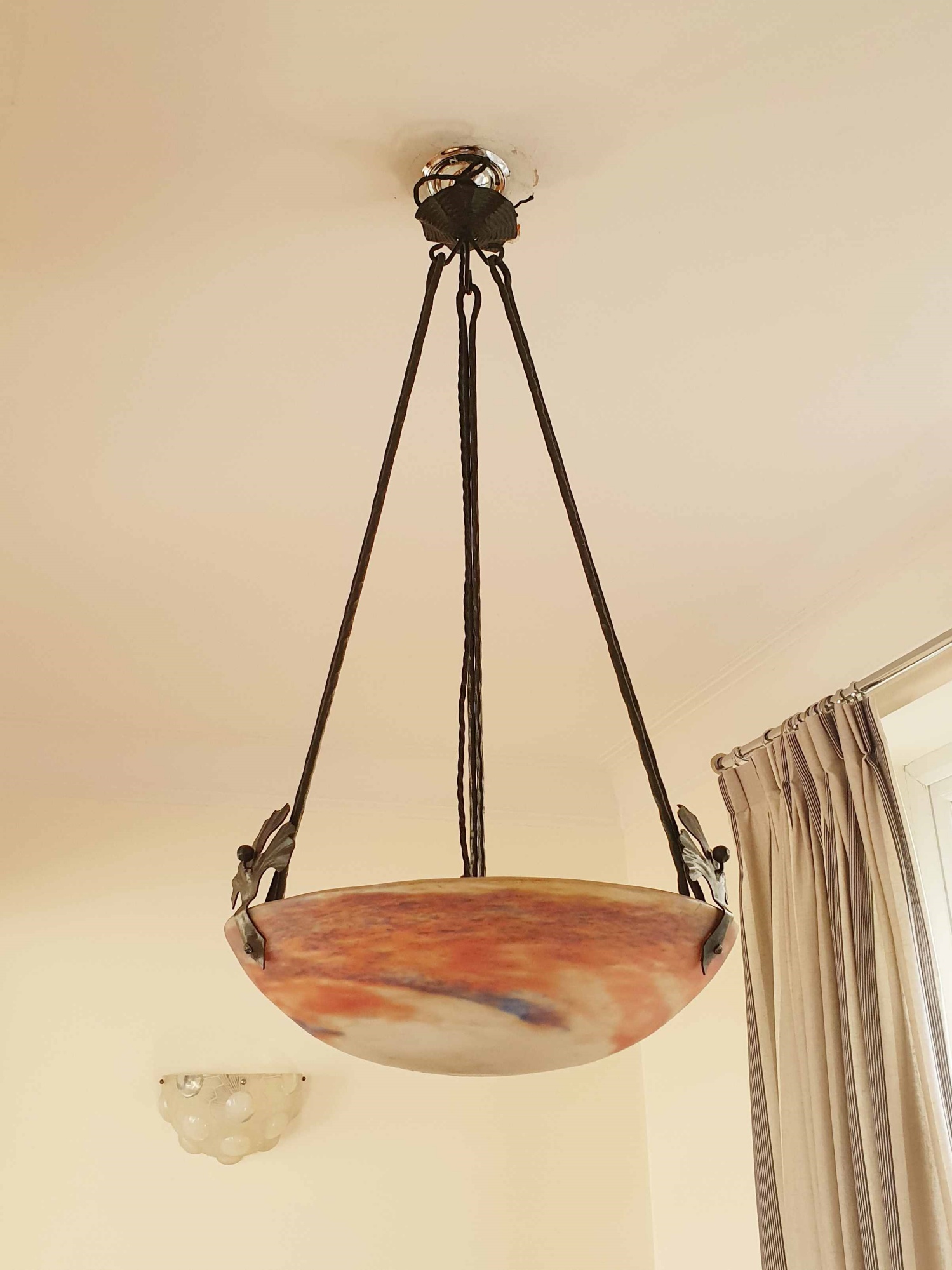 Muller Frères, Luneville | Pate-de-verre Plafonnier | France c.1930 - Image 5