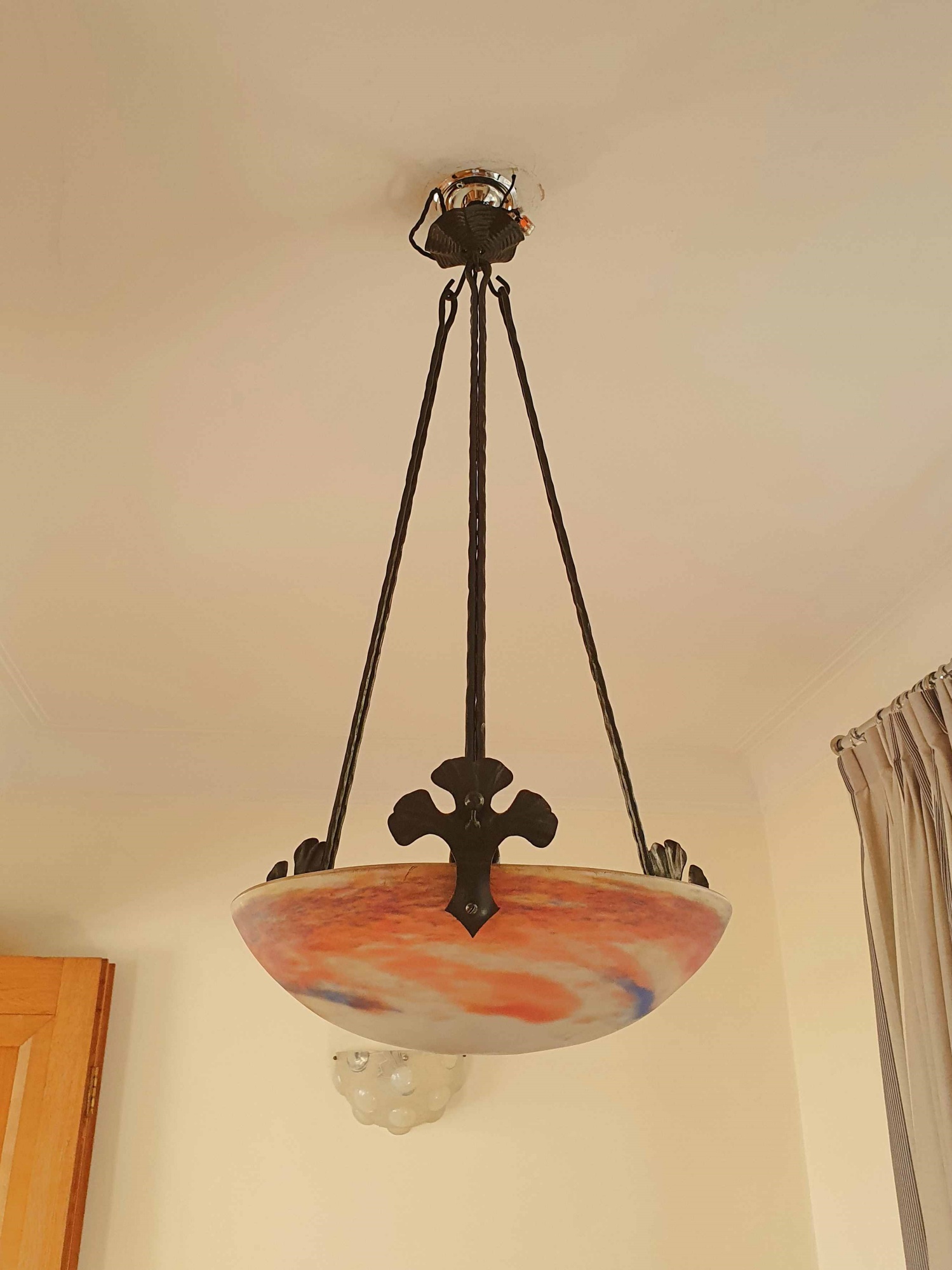 Muller Frères, Luneville | Pate-de-verre Plafonnier | France c.1930 - Image 10