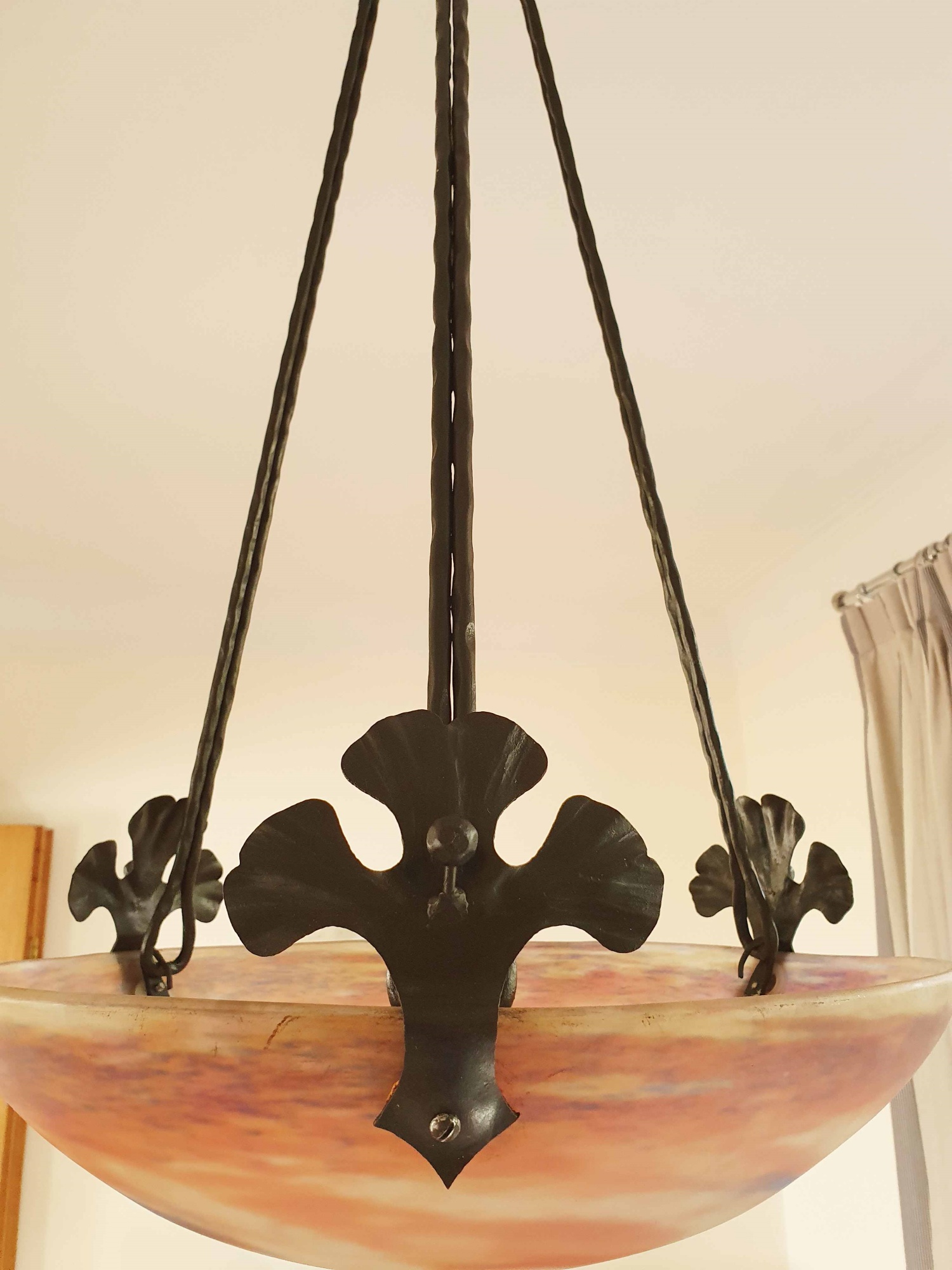 Muller Frères, Luneville | Pate-de-verre Plafonnier | France c.1930 - Image 11